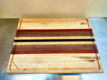 Load image into Gallery viewer, Exotic Hardwood Prep Board with Groove