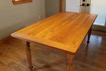Load image into Gallery viewer, Farmhouse Breadboard Style Dining Table - Red Oak